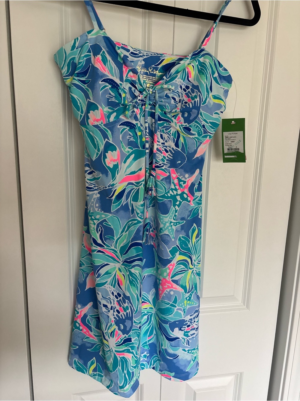 Lilly Pulitzer Blue Tropical Print Swim Coverup dress